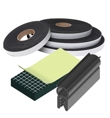 Уплотнители:  с и без металлокордом, EPDM, полиуретан
